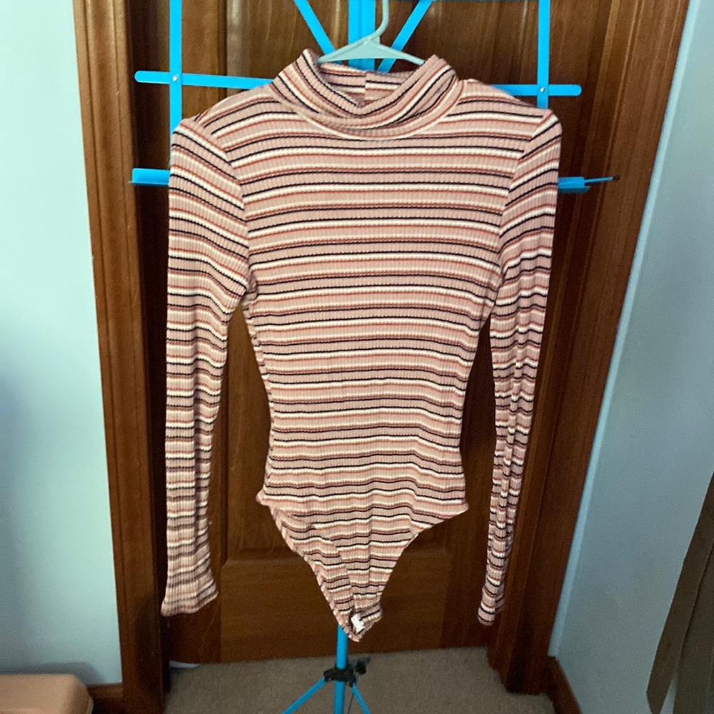 Turtleneck long sleeve bodysuit